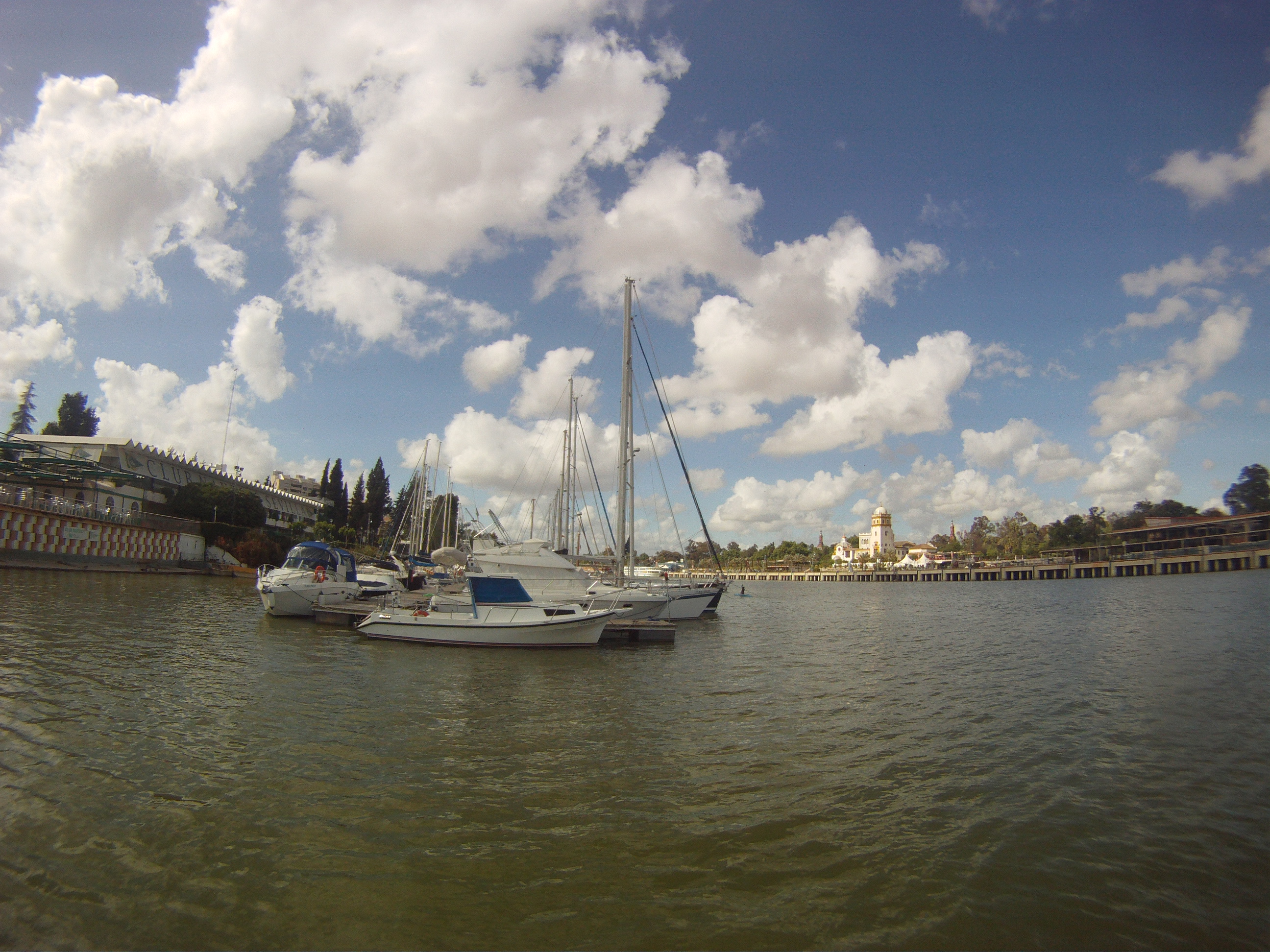 Entrenando en el Guadalquivir.