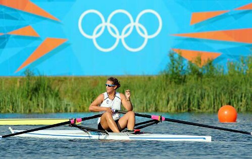 Durante uno de los entrenos en Dorney Lake